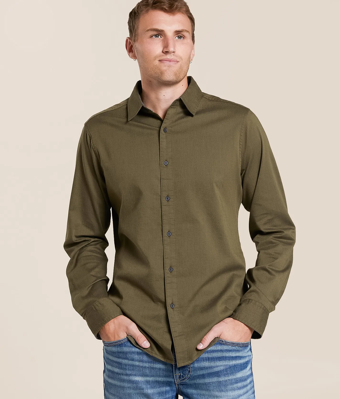Departwest Standard Stretch Shirt Olive