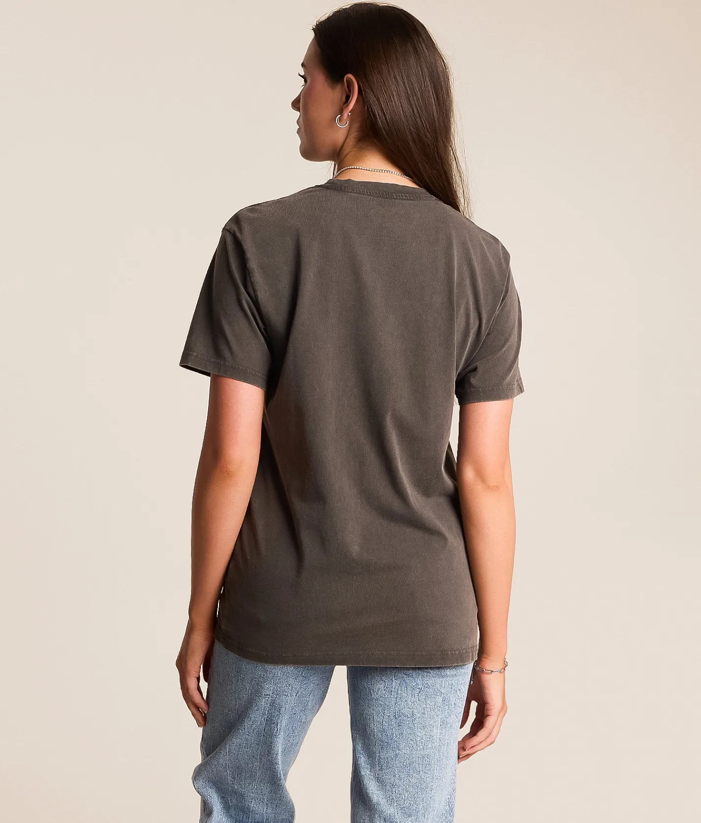 Ariat Star Spangled Boyfriend T-Shirt Charcoal Mineral Wash Outlet