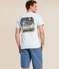 Old Row Star Spangled Pup T-Shirt Chambray Clearance