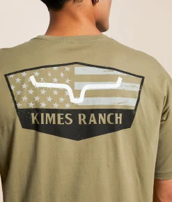 Kimes Ranch Stars Stripes T-Shirt Light Olive Sale