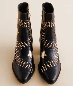 Beast Fashion Star Western Ankle Boot Black Hot