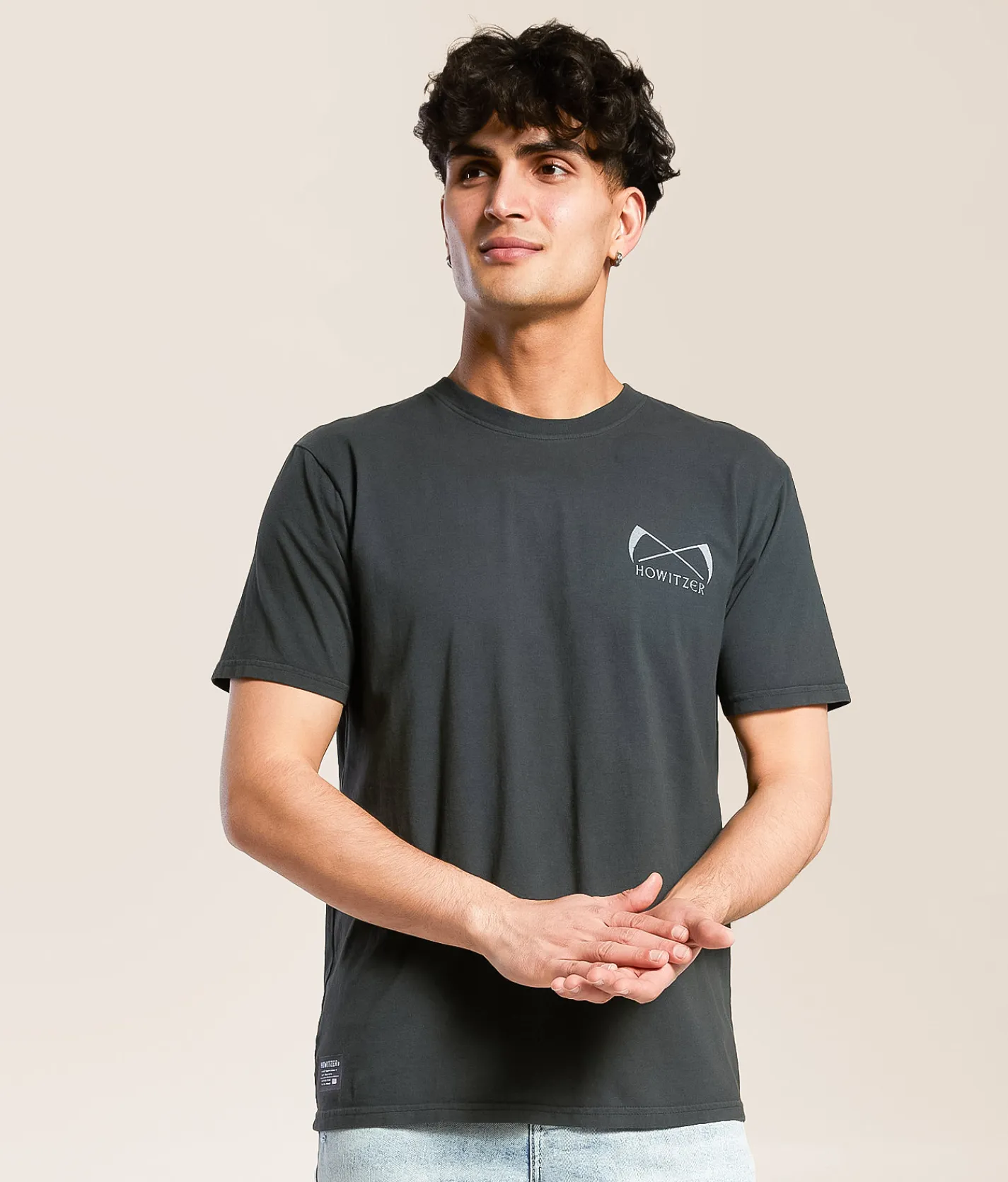 Howitzer Stay Dangerous T-Shirt Grey Pinstripe Clearance