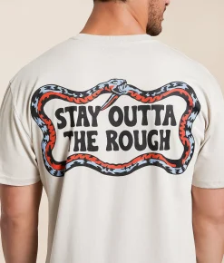 Devereux Golf Stay Outta The Rough T-Shirt Bone Hot