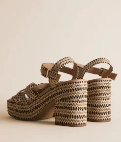 Shoes | Madden Girl St. Barts Raffia Sandal Natural with Blk Raffia