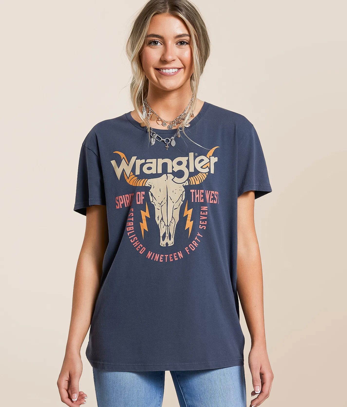 Wrangler® Steerhead T-Shirt Midnight Navy Clearance