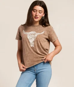 Tops | Wrangler® Steerhead T-Shirt Chocolate Chip