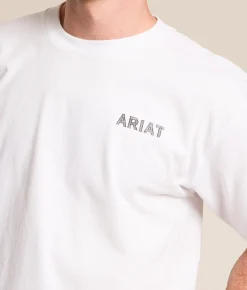 Tops|Graphic T-Shirts | Ariat Steer Skull T-Shirt White