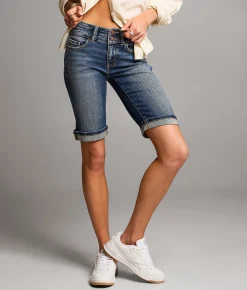 BKE Stella Bermuda Stretch Short Mintle 8 Clearance