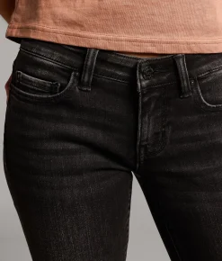 BKE Stella Cropped Straight Stretch Jean Washed Black Discount
