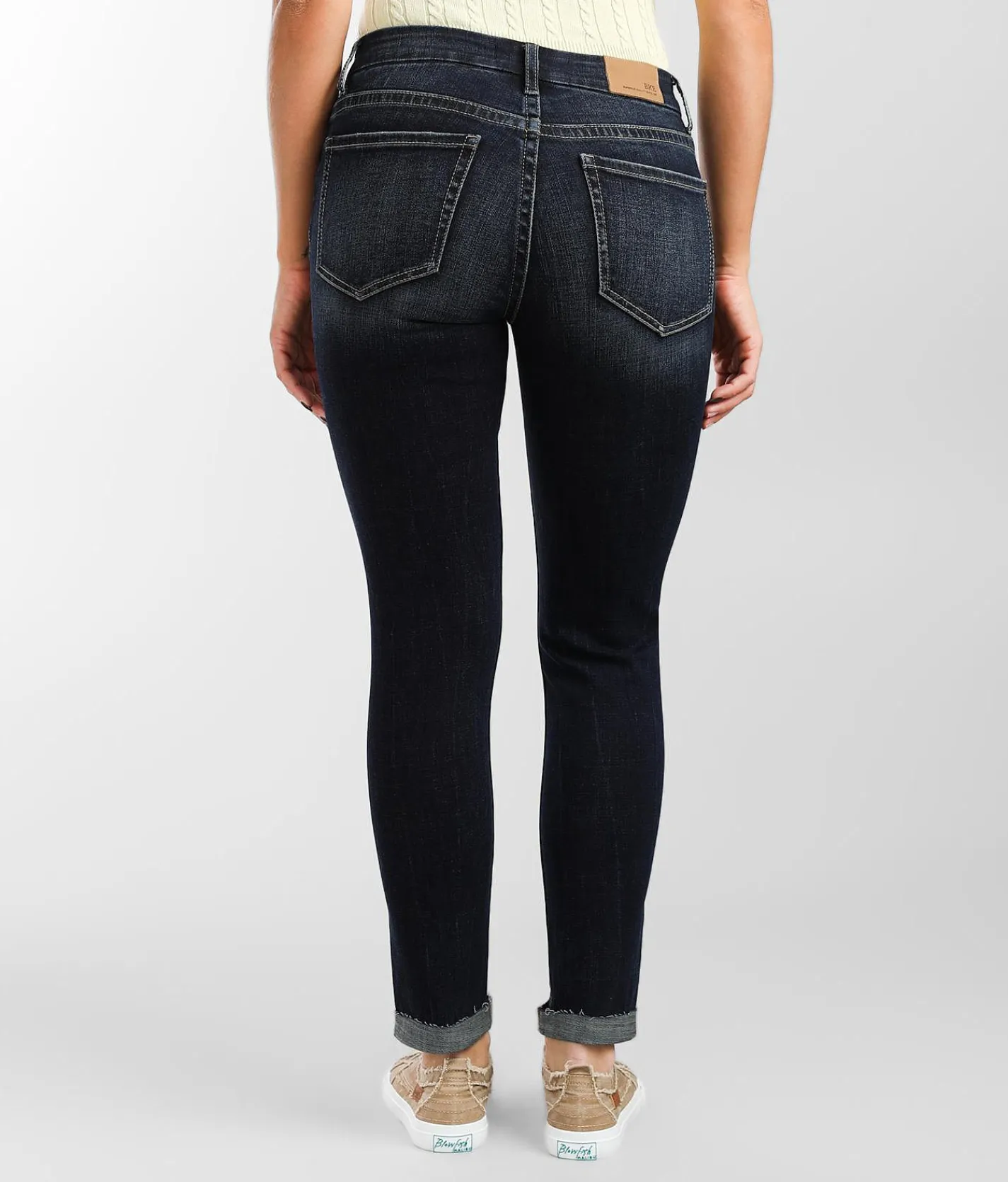 BKE Stella Mid-Rise Ankle Skinny Cuffed Jean Wilder