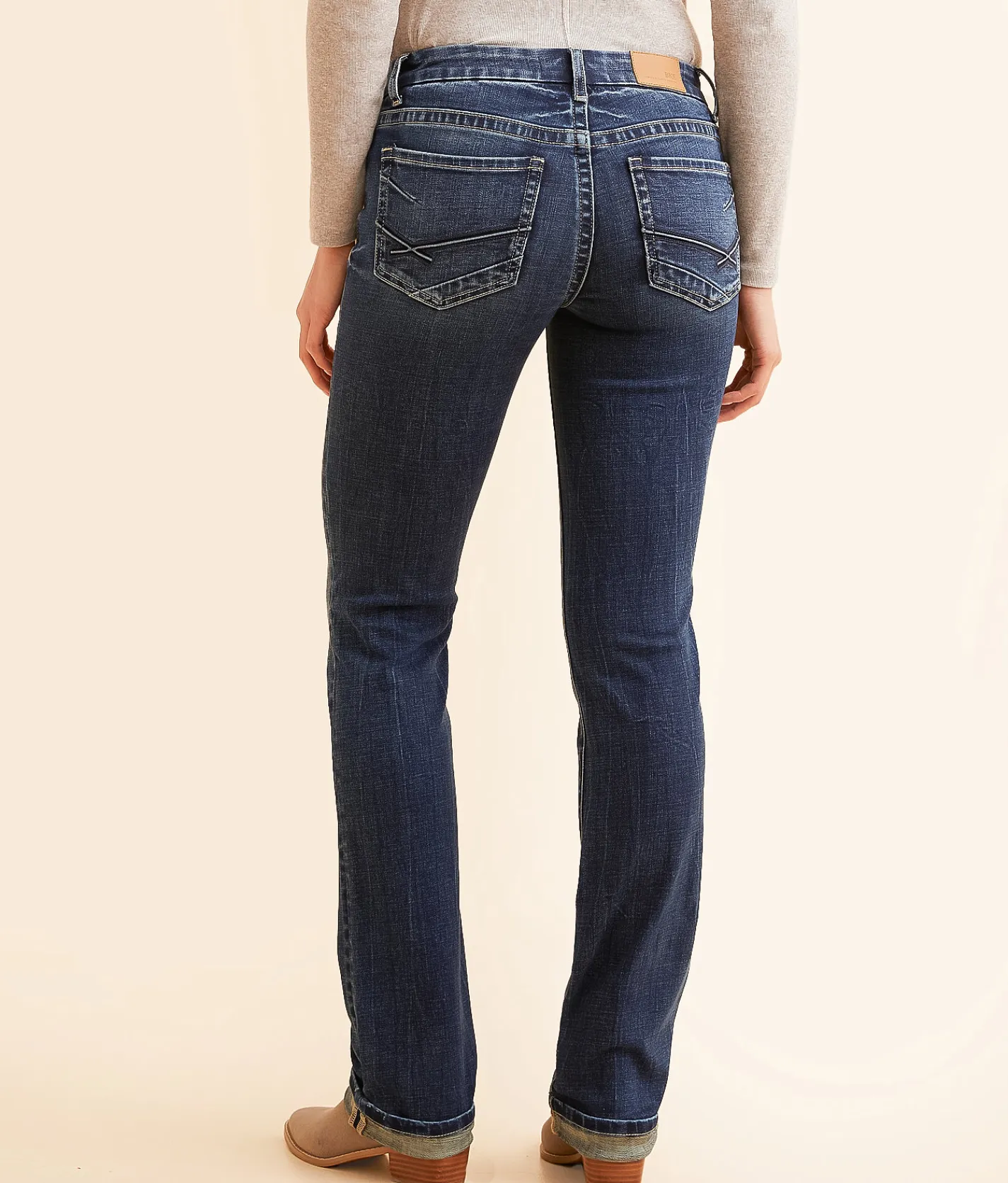 BKE Stella Straight Stretch Cuffed Jean Ponce 2 New