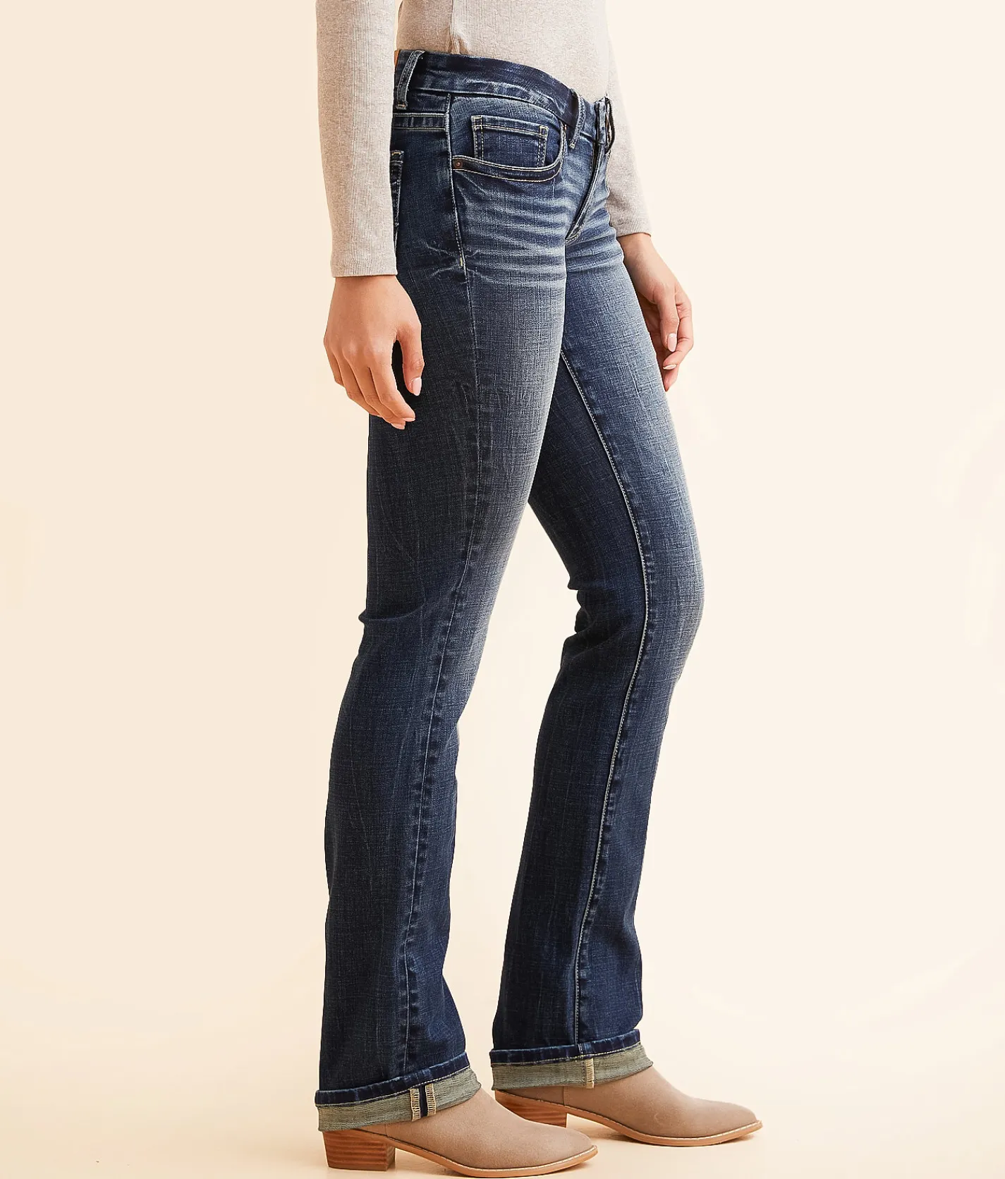 BKE Stella Straight Stretch Cuffed Jean Ponce 2 New