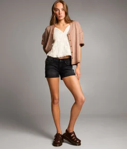 BKE Stella Stretch Short Washed Black Hot