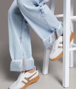 BKE Stella Wide Leg Stretch Cuffed Jean Rainer 10 New