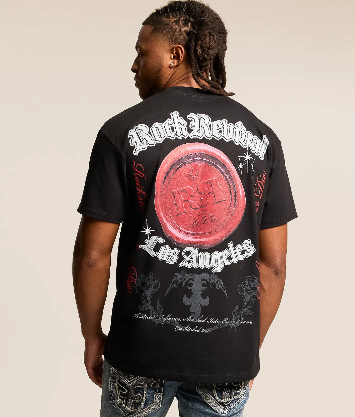 Tops|Graphic T-Shirts | Rock Revival Stephen T-Shirt Black