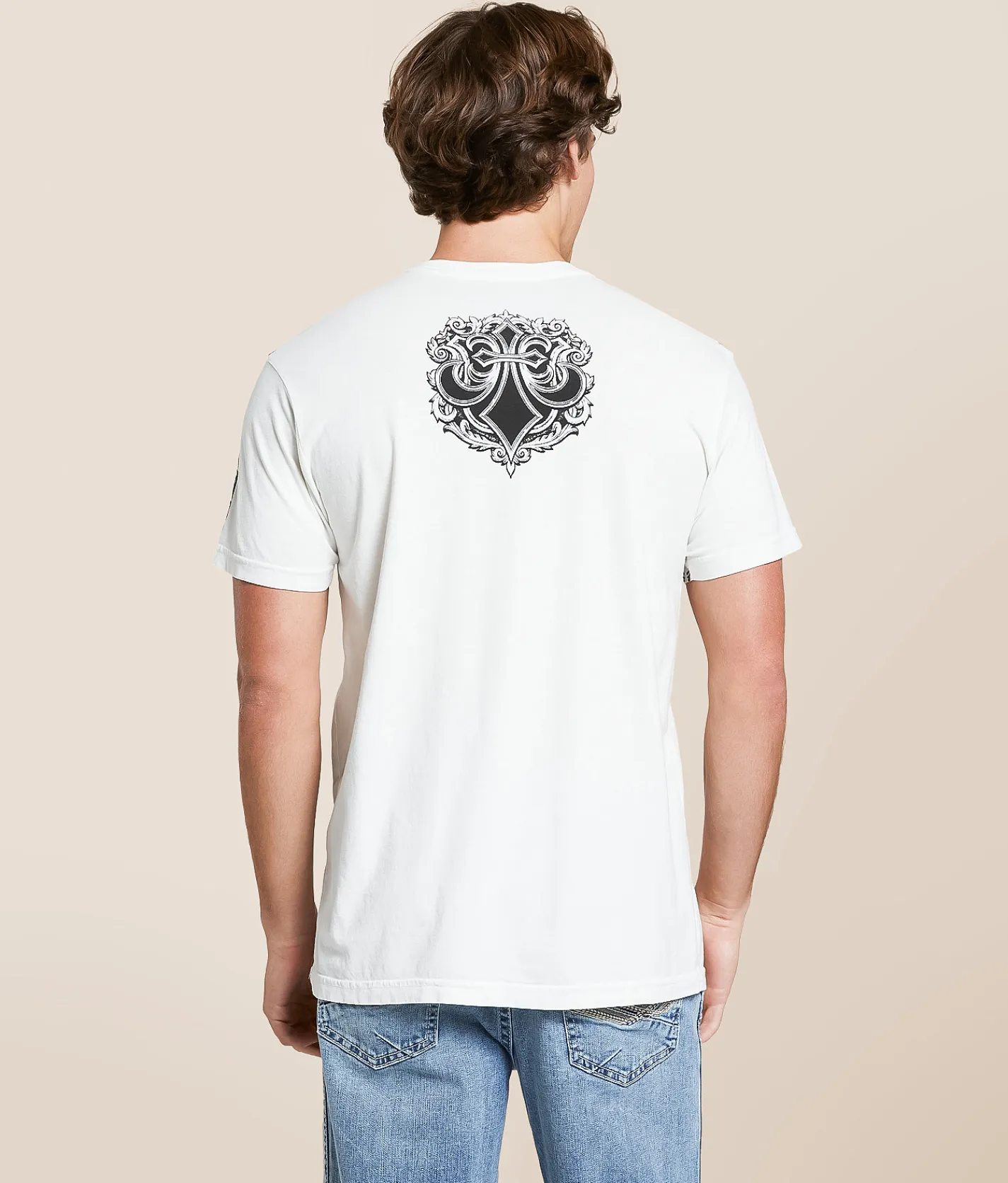 Affliction Step Of Honor T-Shirt Vintage White Sale