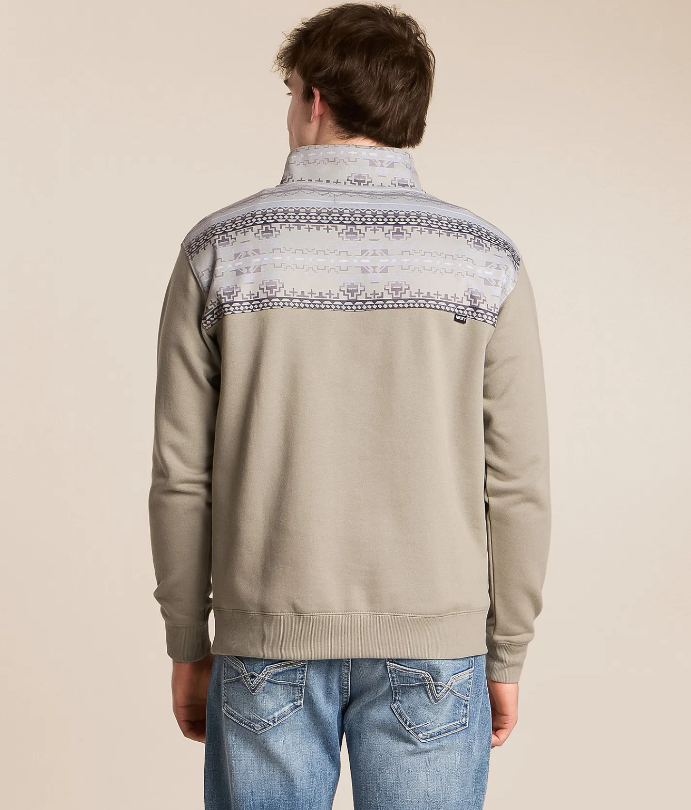 Tops | Hooey Stevie Quarter Snap Pullover Grey Aztec