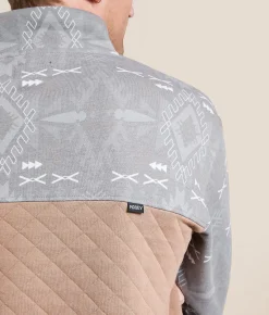 Hooey Stevie Quilted Henley Pullover Portabella Print Online
