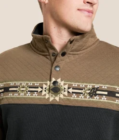 Tops | Hooey Stevie Quilted Quarter Snap Pullover Black