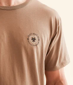 Ariat Stipple Bison T-Shirt Brown Savana