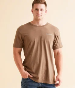 Ariat Stipple Steer T-Shirt Savana Brown Sale