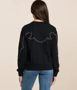 Tops | Ariat Stitch Pullover Black