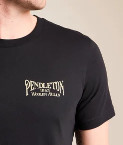 Tops|Graphic T-Shirts | Pendleton Stockman Stamp Vintage T-Shirt Black Tan