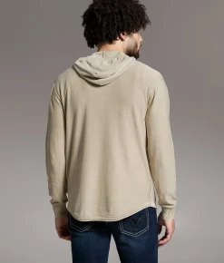Tops | BKE Stonewash Crossover Hooded Sweater Pure Cashmere
