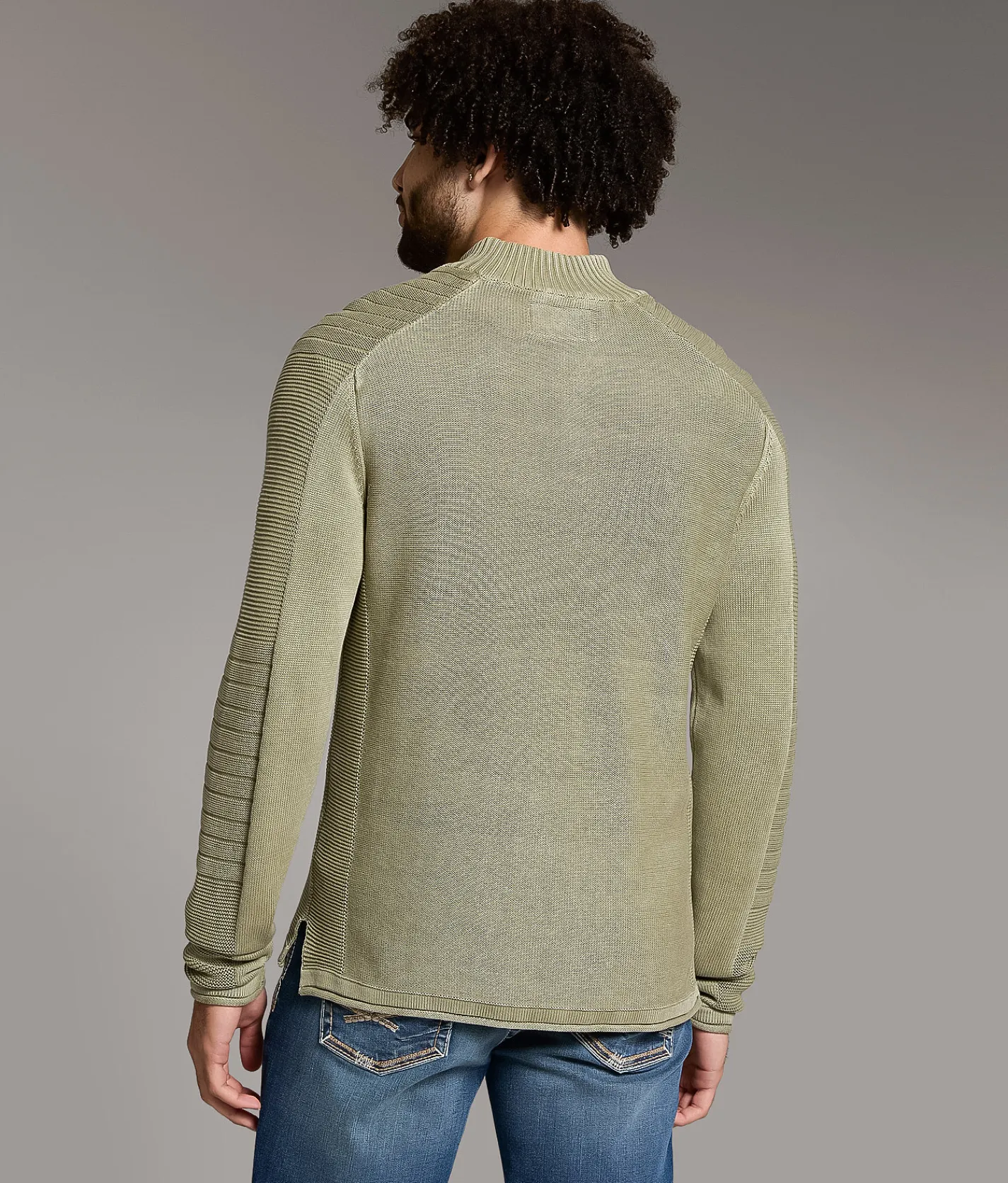 Tops | BKE Stonewash Quarter Zip Sweater Vetiver