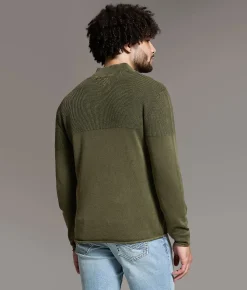 BKE Stonewash Quarter Zip Sweater Kambab New