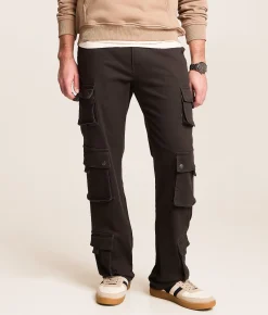 Caliber Straight Cargo Stretch Jean Dark Grey New