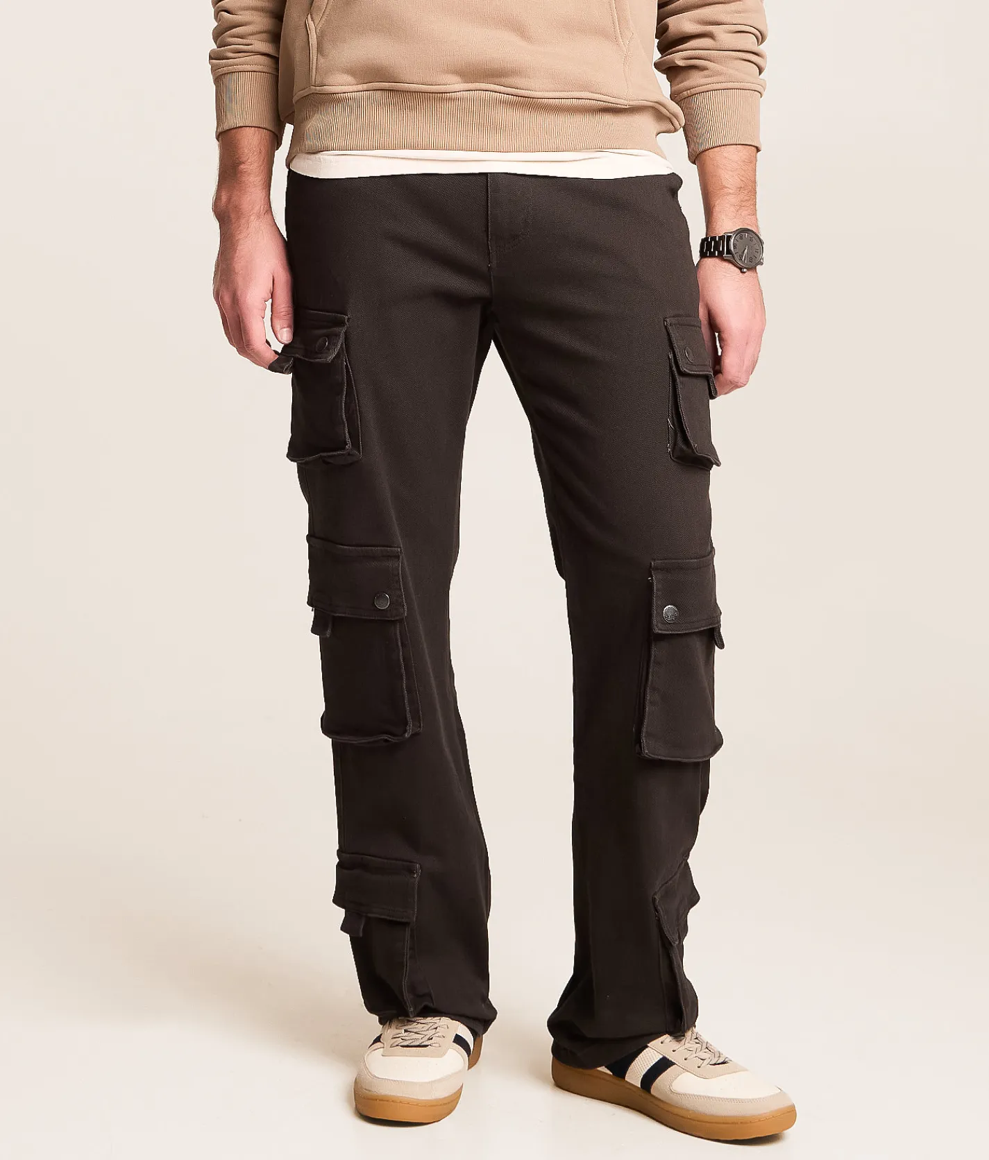 Caliber Straight Cargo Stretch Jean Dark Grey New