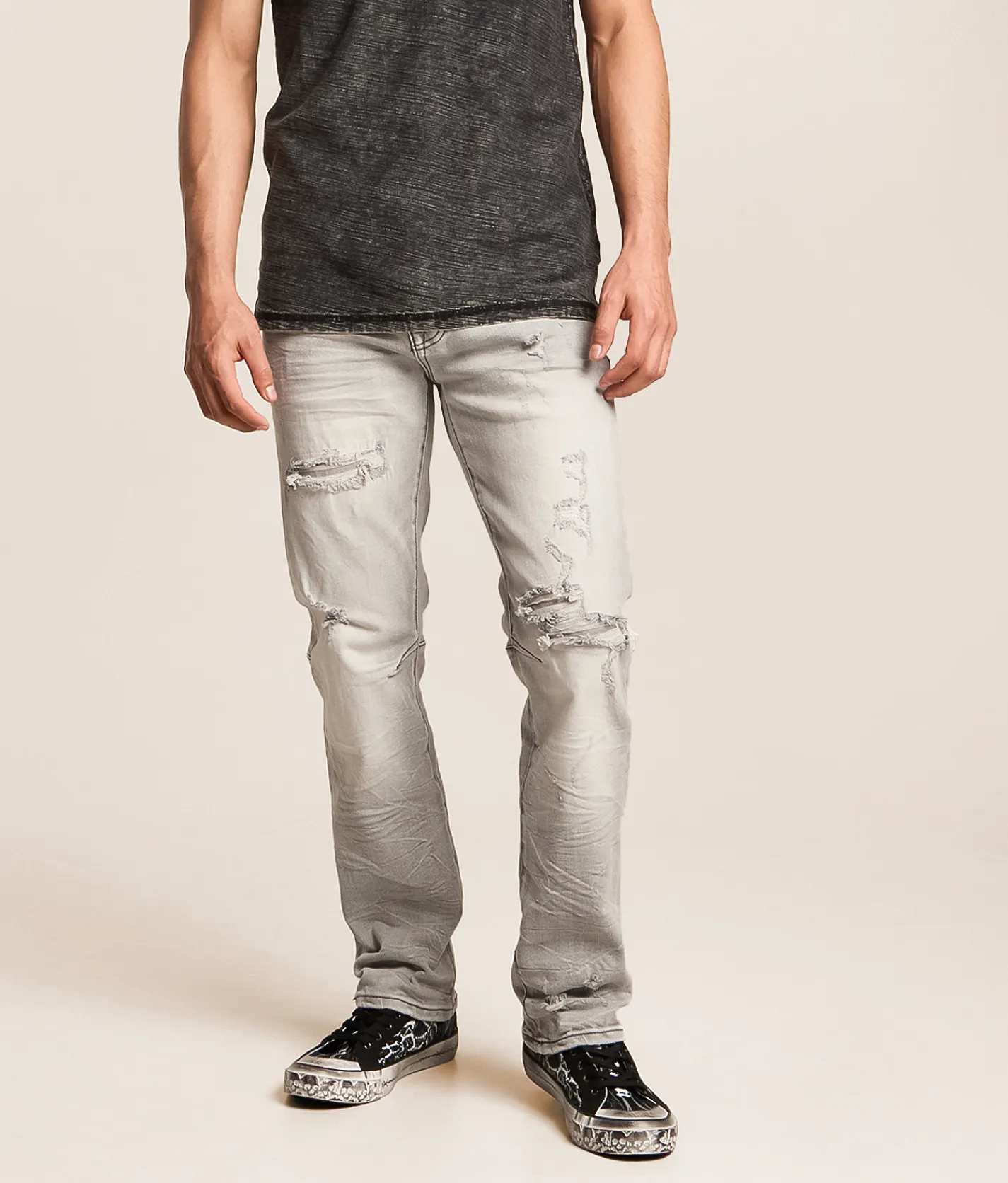 Smoke Rise® Straight Stretch Jean Rubio Grey New