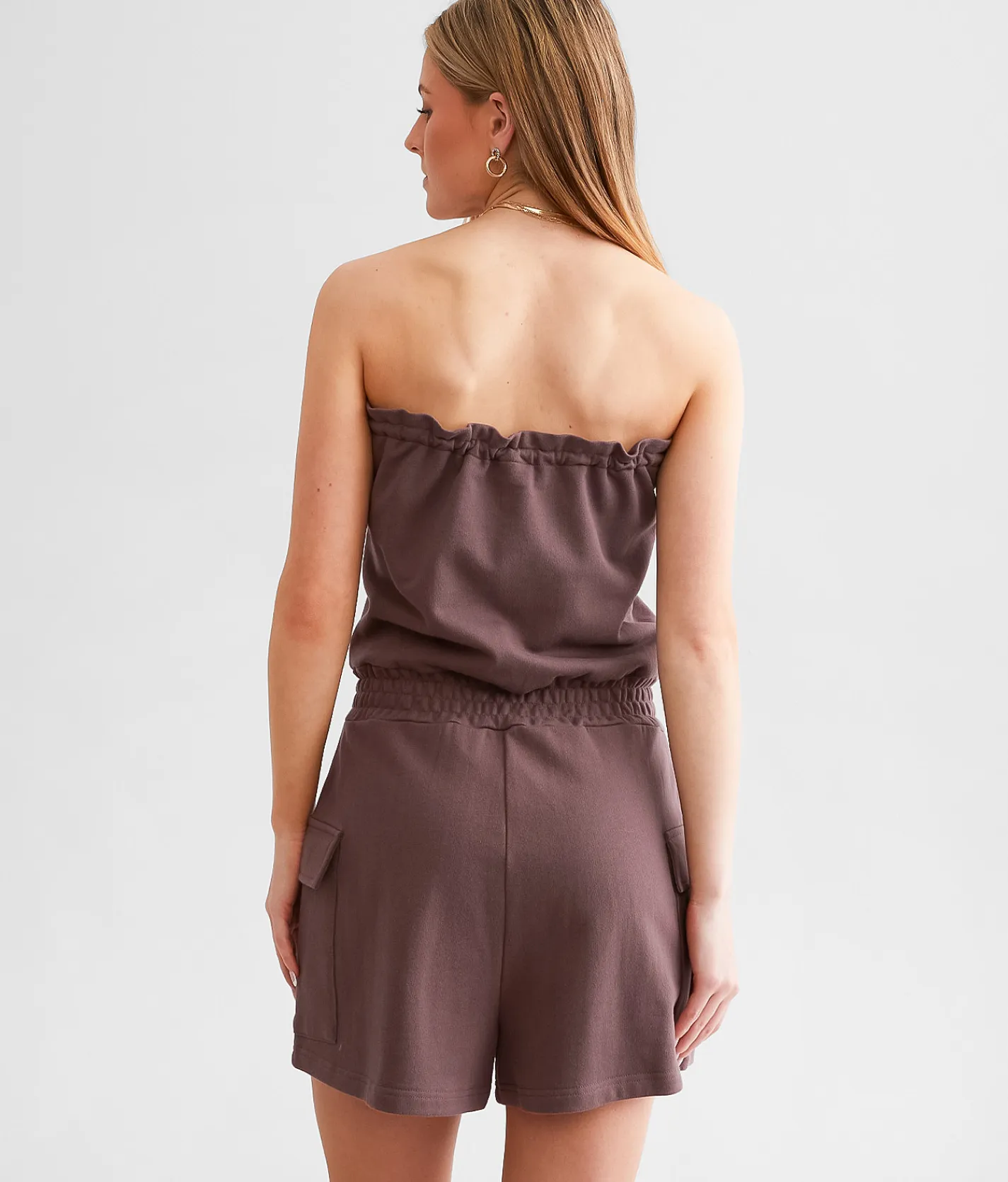 Rompers & Jumpsuits | Willow & Root Strapless Cargo Romper Peppercorn