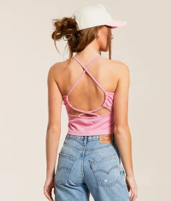 Tops | Freshwear Strappy Back Brami Ibiza Blue
