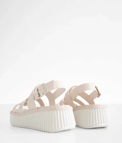 Shoes | London Rag Strappy Flatform Sandal Beige