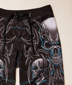 Affliction Street Savage Stretch Boardshort Black Hot
