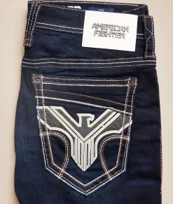 American Fighter Striker Relaxed Straight Stretch Jean Gunn Clearance