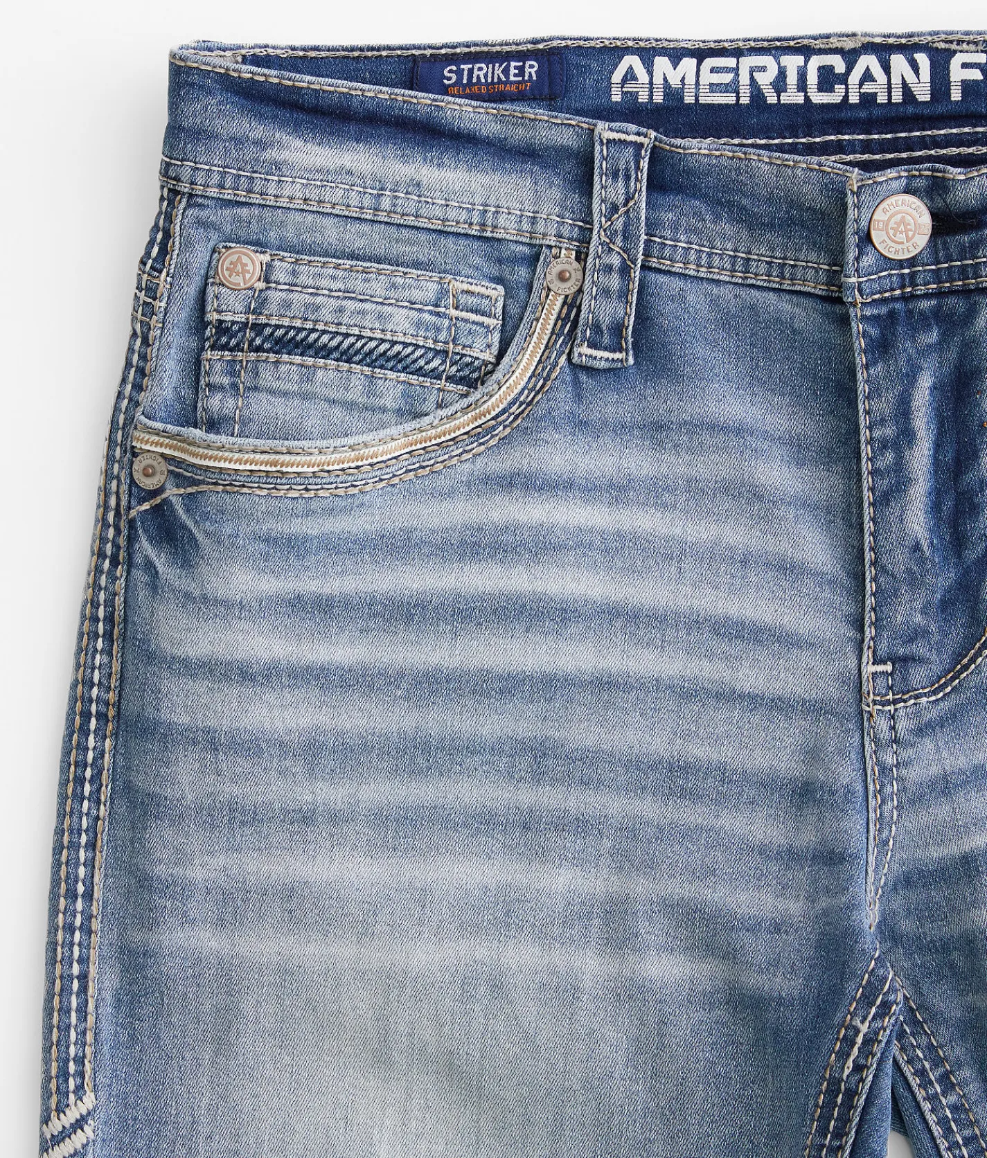 American Fighter Striker Straight Stretch Jean Branson Wash Best