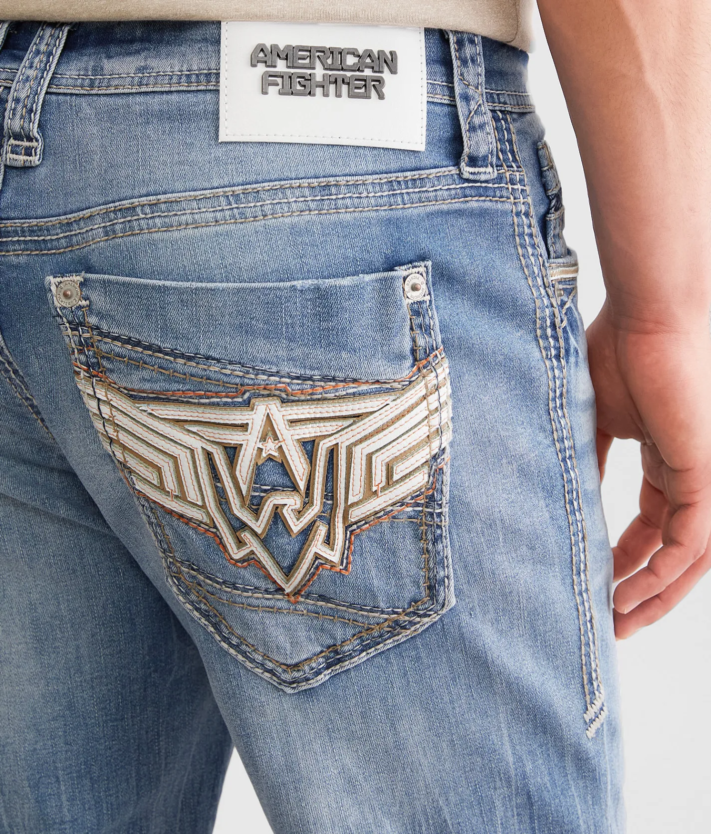 American Fighter Striker Straight Stretch Jean Branson Wash Best