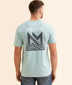 Graphic T-Shirts | Maven Co-op Striking Shades Essential Performance T-Shirt Aquifer