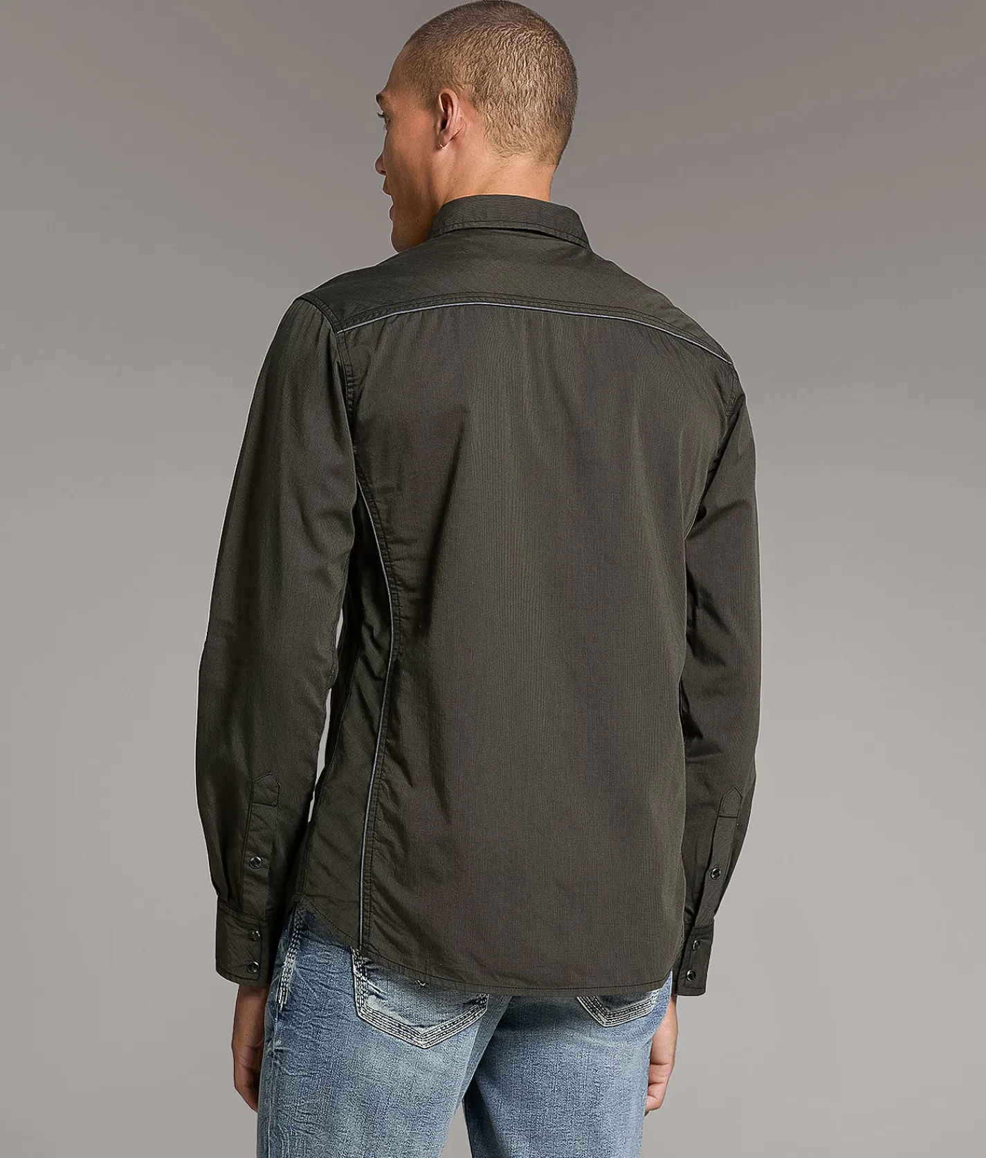 Tops | BKE Striped Athletic Shirt Olive