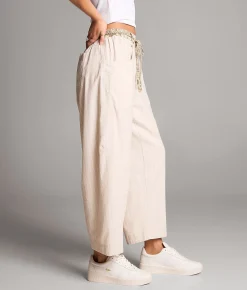 BKE Striped Barrel Pant White And Cream Stripe Outlet