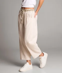 BKE Striped Barrel Pant White And Cream Stripe Outlet
