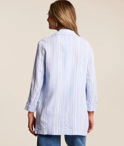 Stoosh Striped Blazer Grey White Outlet