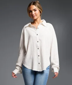 Tops | Buckle Black Striped Blouse White Black Stripe