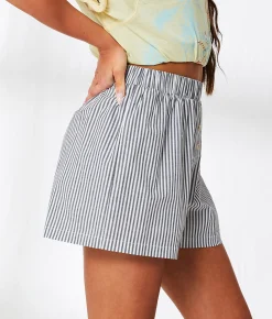 33 Coastal Striped Boxer Short Blue White Outlet