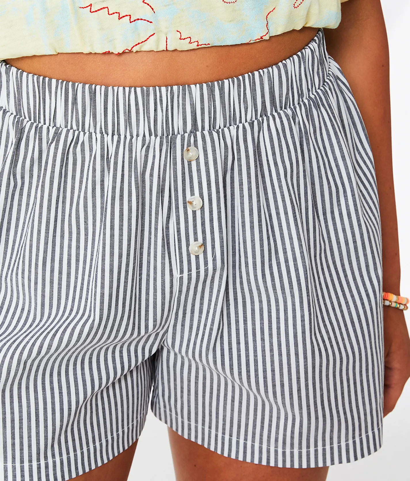 33 Coastal Striped Boxer Short Blue White Outlet