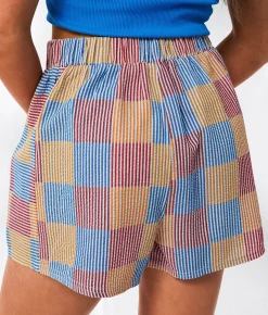 Bottoms|Shorts | 33 Coastal Striped Boxer Short Red Mix