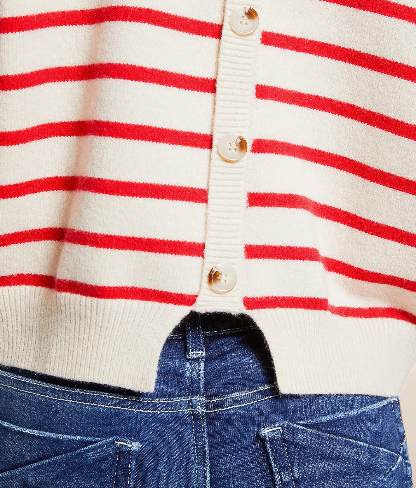 Tops | Hyfve Striped Boxy Sweater Green